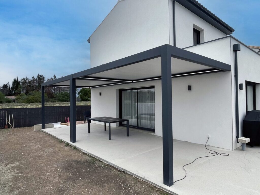 Pergola villa neuve terasse