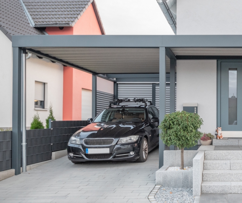 carport ALU maison moderne