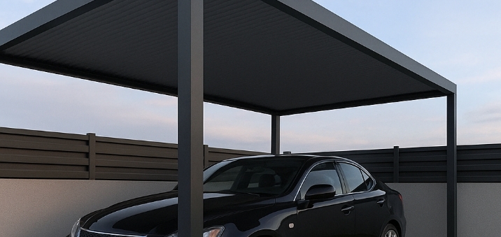 Carport toit plat