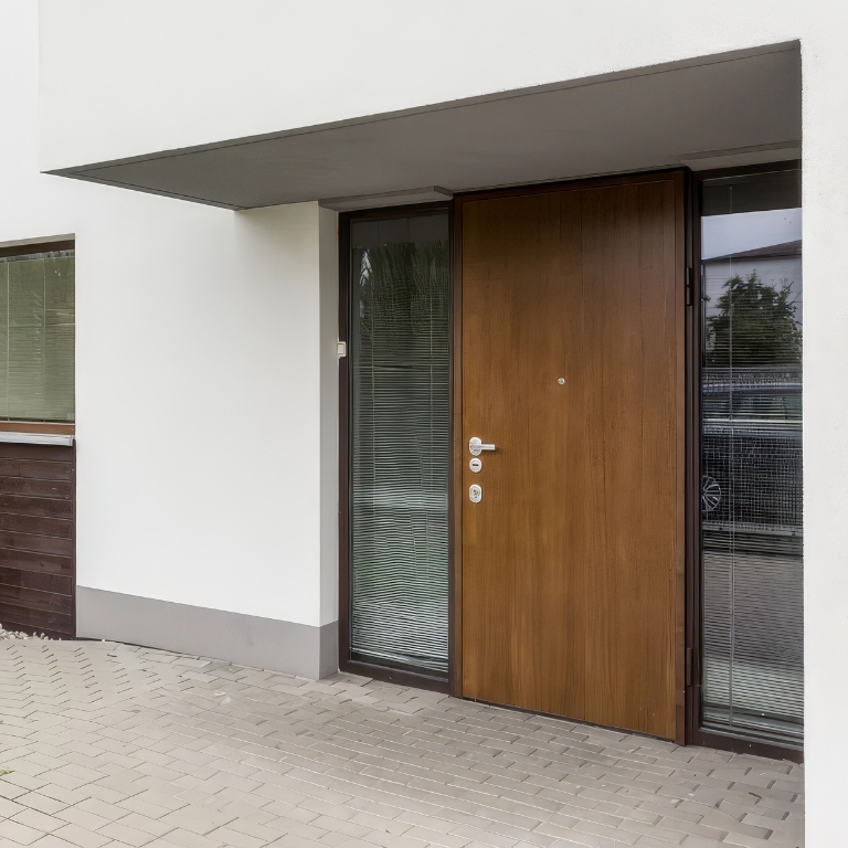 Porte entrée bois maison