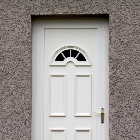 Porte entrée pvc blanche