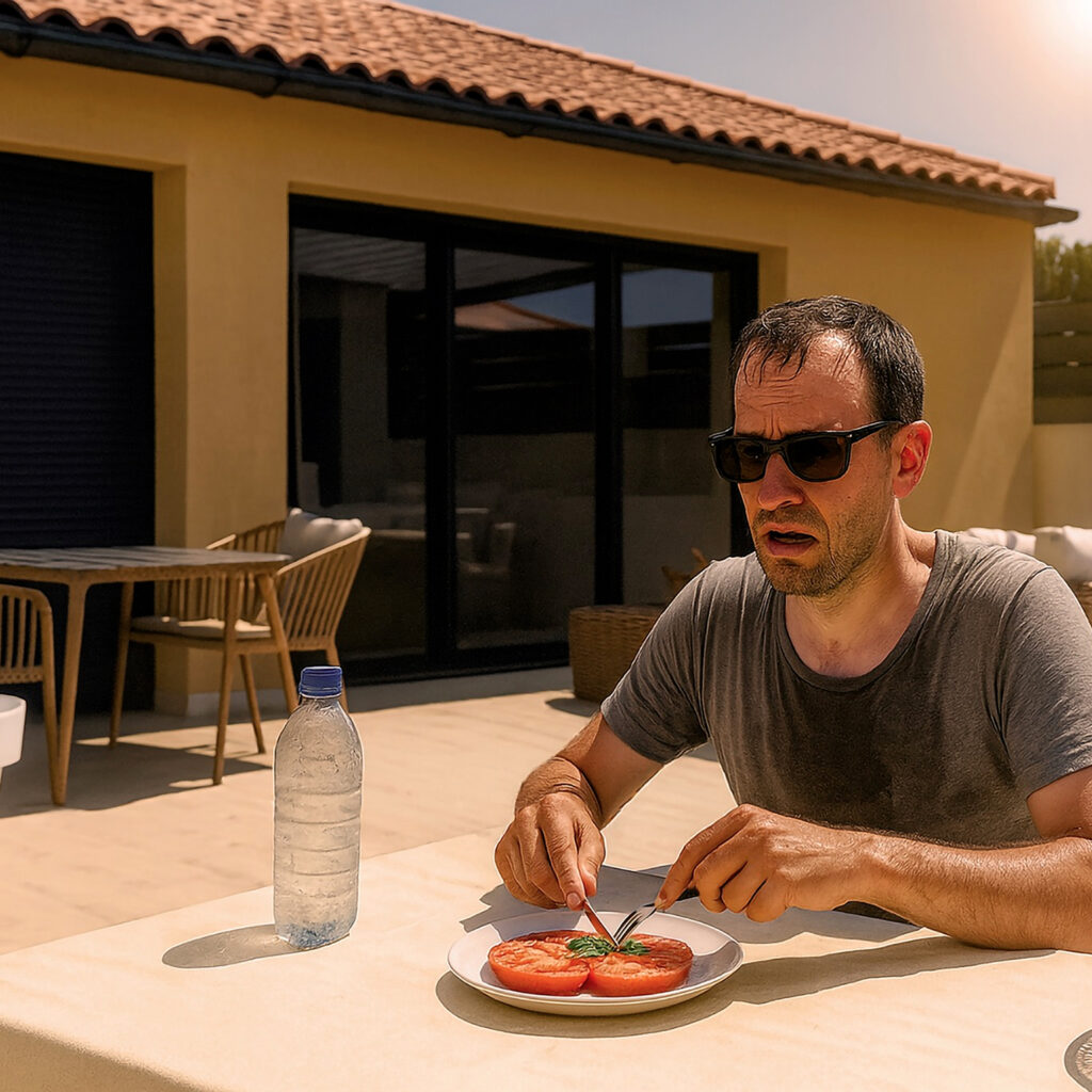 Terrasse déjeuner canicule